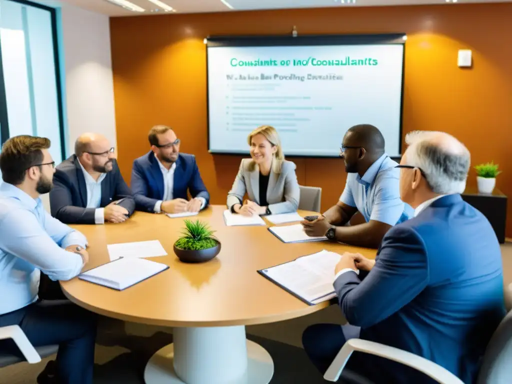 Consultores y ONG: Estrategias y Colaboración Consultores y ONGs especializadas colaboran en una reunión profesional y dedicada