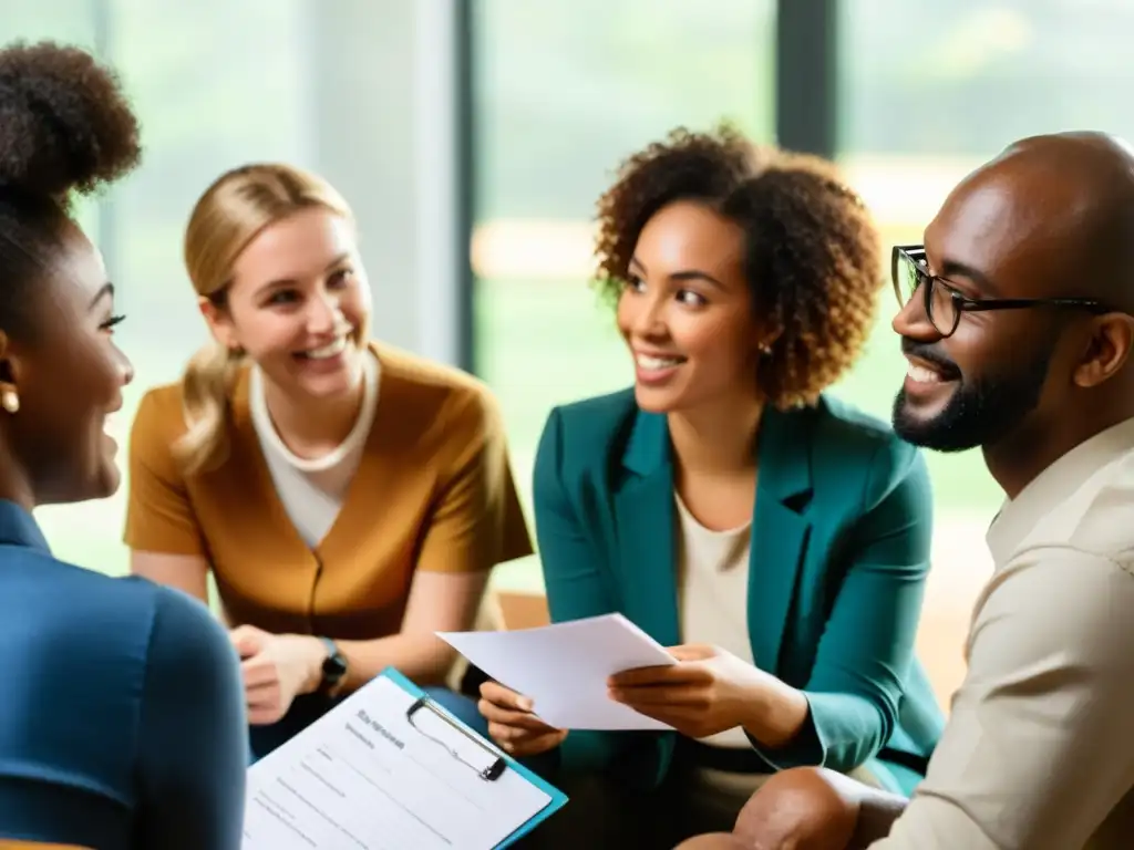 Intensa estrategia de recaudación de fondos con voluntarios Grupo diverso colabora con determinación en estrategias de recaudación de fondos durante tiempos difíciles