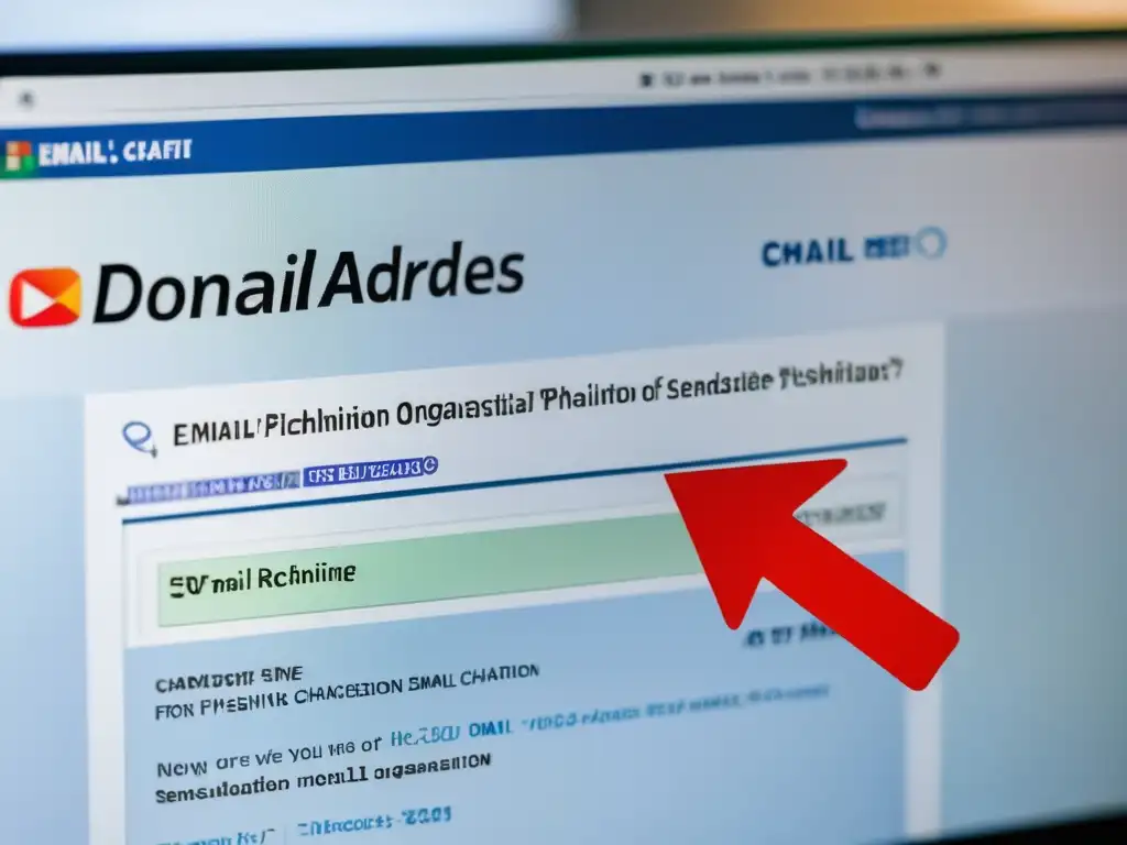 Phishing en Donaciones: Advertencia Urgente Imagen de pantalla de computadora con un email de phishing en el sector filantrópico, resaltando la importancia de la precaución en donaciones