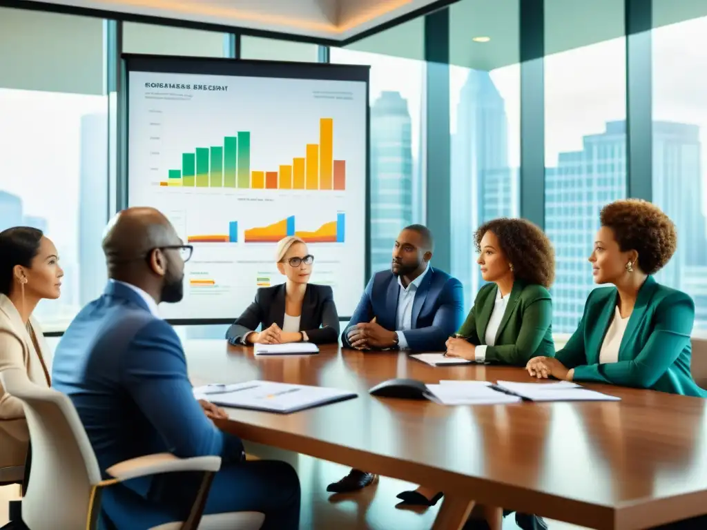 Profesionales diversificados en estrategia financiera Diversos profesionales construyen fondo de emergencia en atmósfera cálida y profesional