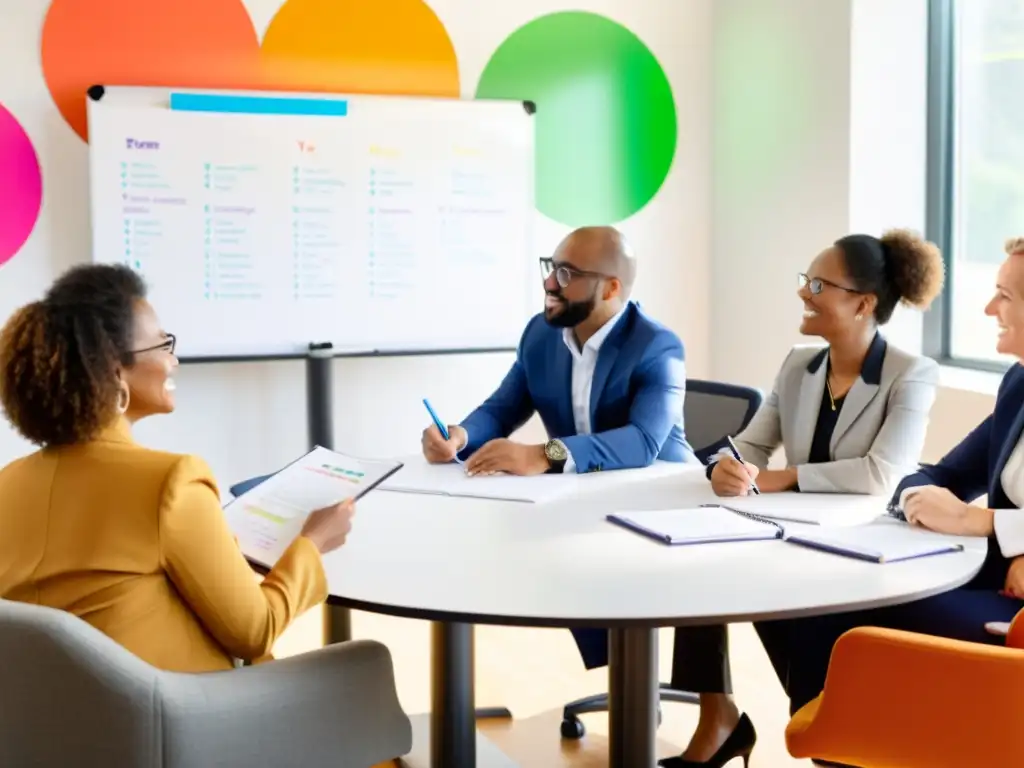 Profesionales colaboran en negociación de subvenciones, transmitiendo energía y trabajo en equipo