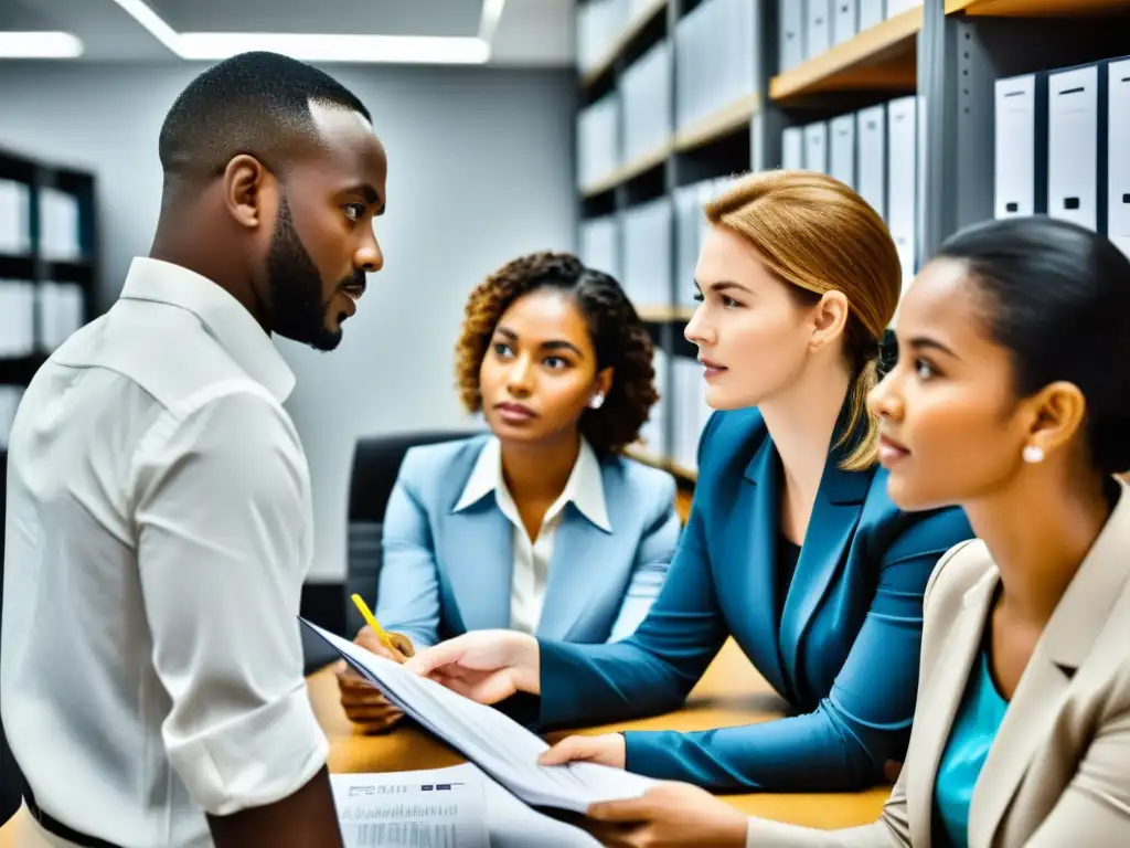 Profesionales en reunión, gestionando información para ONG