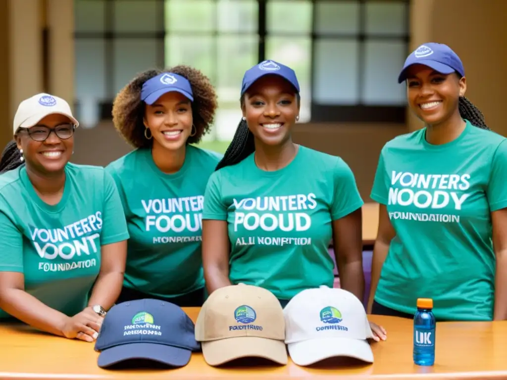 Voluntarios y empleados en fundación personalizan merchandising con logos y diseños únicos