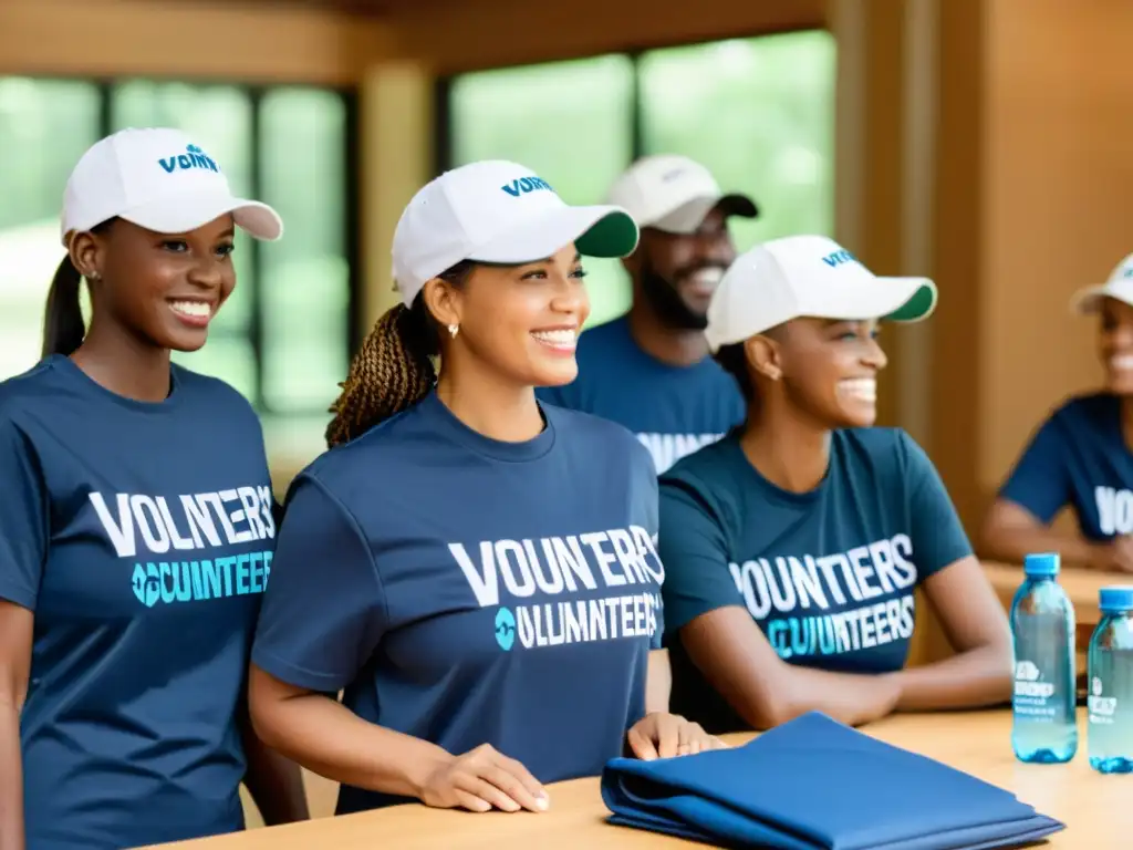 Voluntarios muestran merchandising personalizado en taller educativo para fundaciones