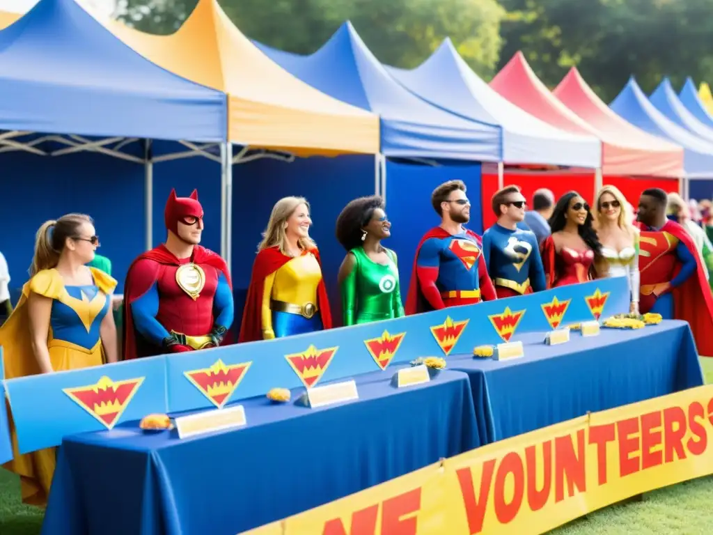 Día de Superhéroes: Evento benéfico en el parque Voluntarios con trajes de superhéroes organizan un evento benéfico temático en el parque
